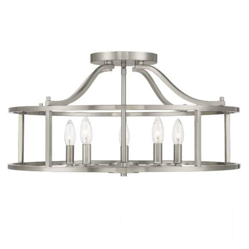 Stockton 5-Light Ceiling Light in Satin Nickel - I58423339444