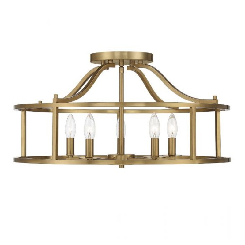 Stockton 5-Light Ceiling Light in Warm Brass - I58423339443