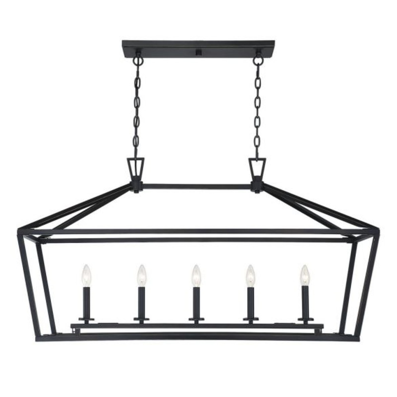 Townsend 5-Light Linear Chandelier in Classic Bronze - I58423339490