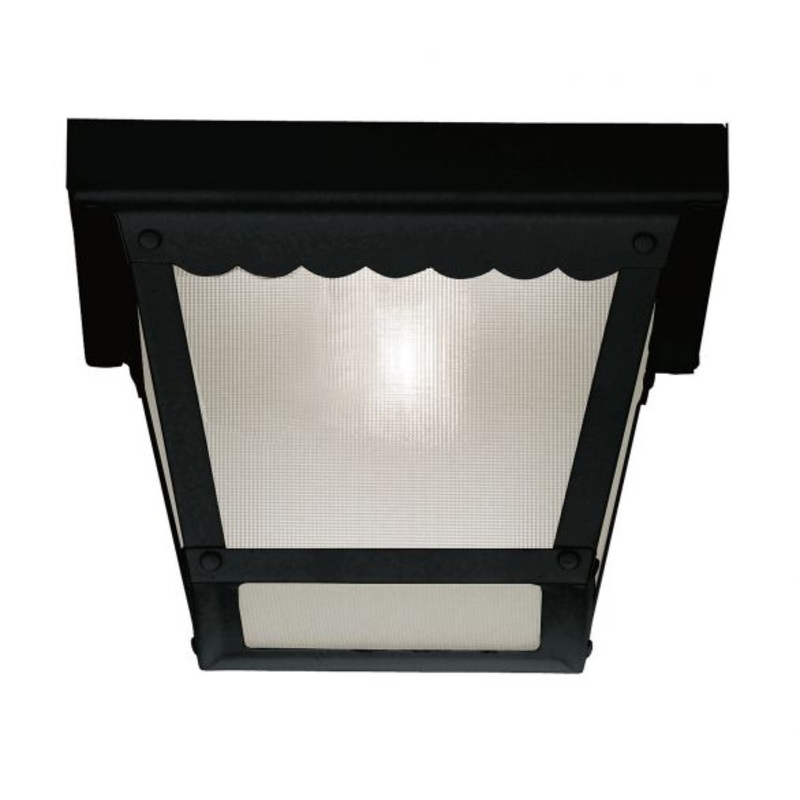 1-Light Outdoor Ceiling Light in Black - I58423339185