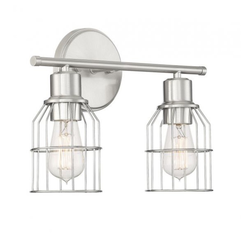 2-Light Bathroom Vanity Light in Brushed Nickel - I58423339254