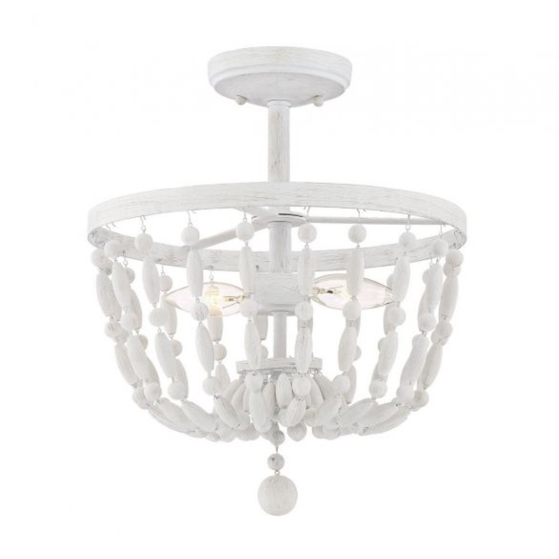 2-Light Ceiling Light in Distressed Wood - I58423339232