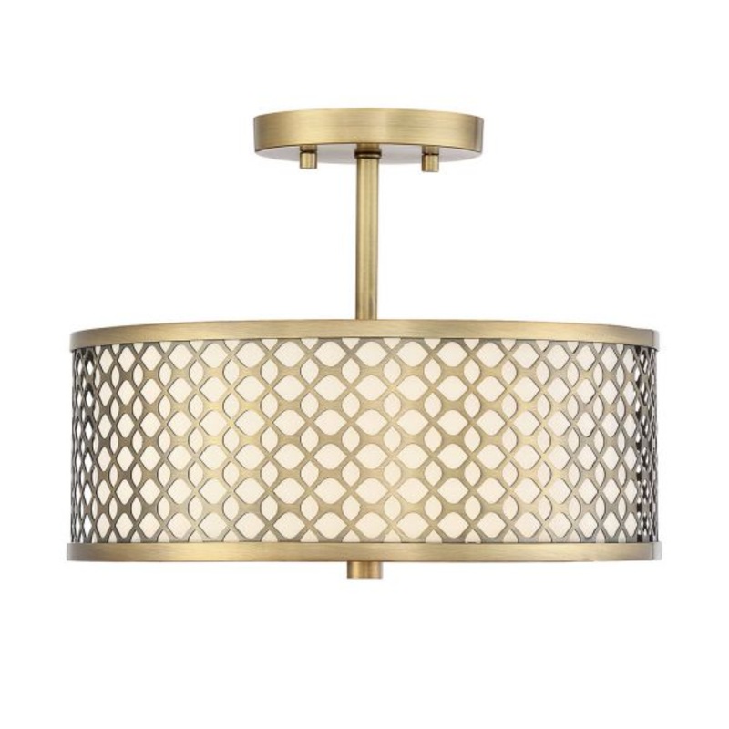 2-Light Ceiling Light in Natural Brass - I58423339327