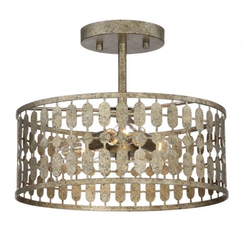 3-Light Ceiling Light in Antique Gold - I58423339239