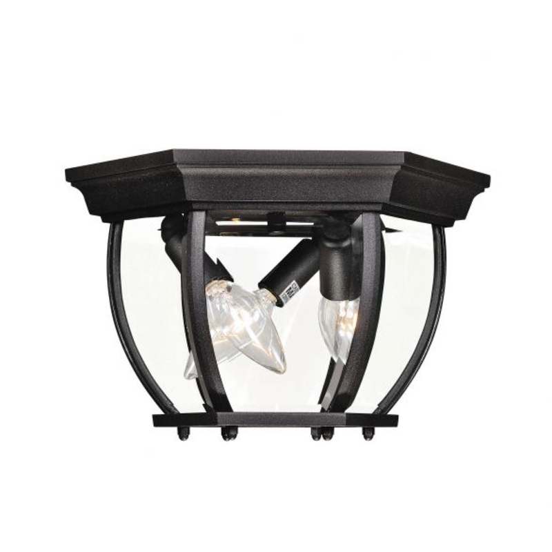 3-Light Outdoor Ceiling Light in Black - I58423339188