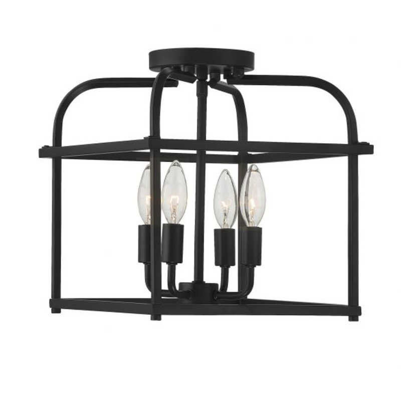 4-Light Ceiling Light in Matte Black - I58423339311