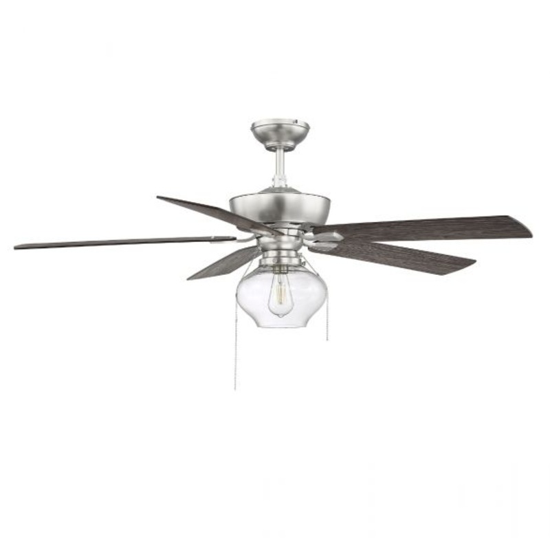 52" 1-Light Ceiling Fan in Brushed Nickel - I58423339210