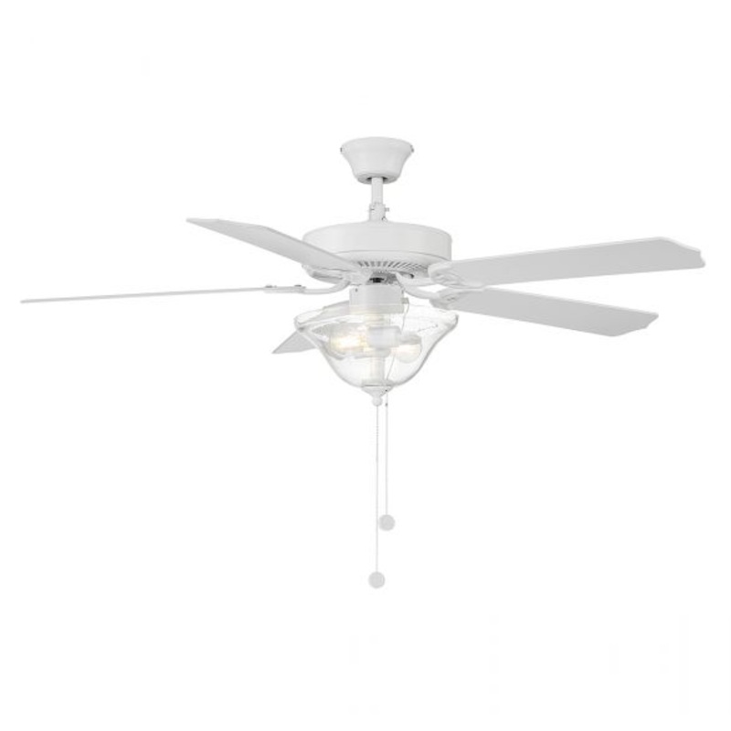 52" 2-Light Ceiling Fan in Bisque White - I58423339404