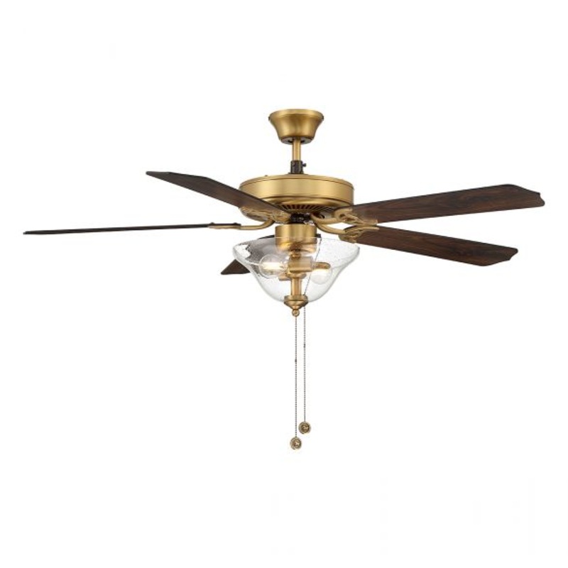 52" 2-Light Ceiling Fan in Natural Brass - I58423339405