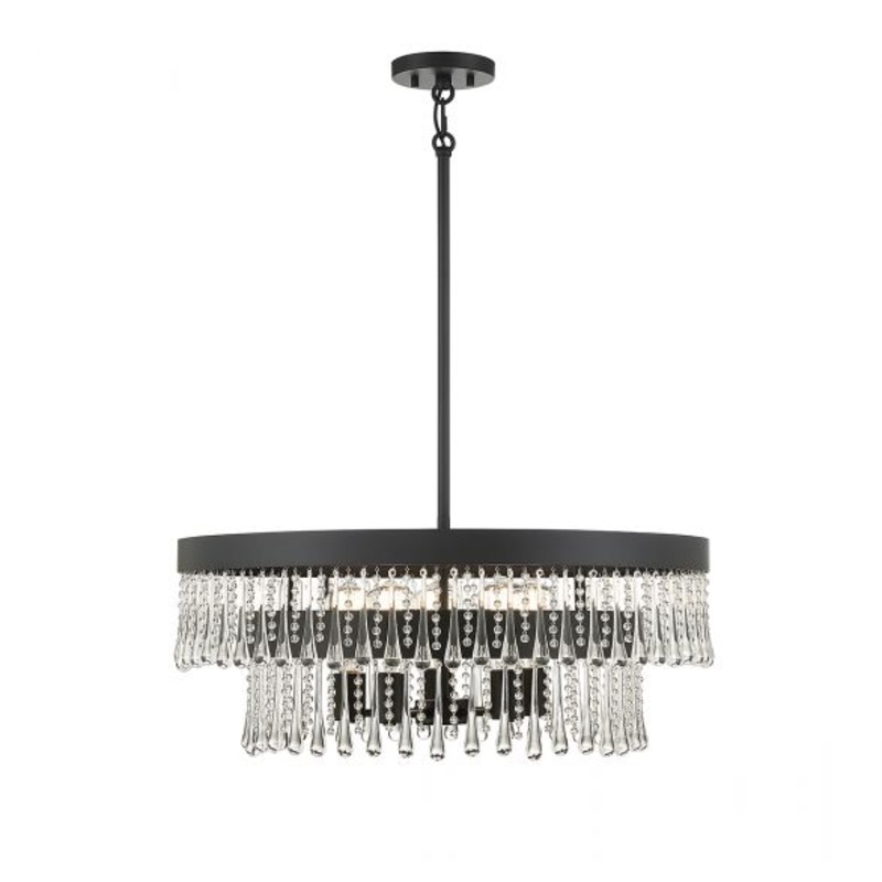 6-Light Pendant in Matte Black - I58423339307