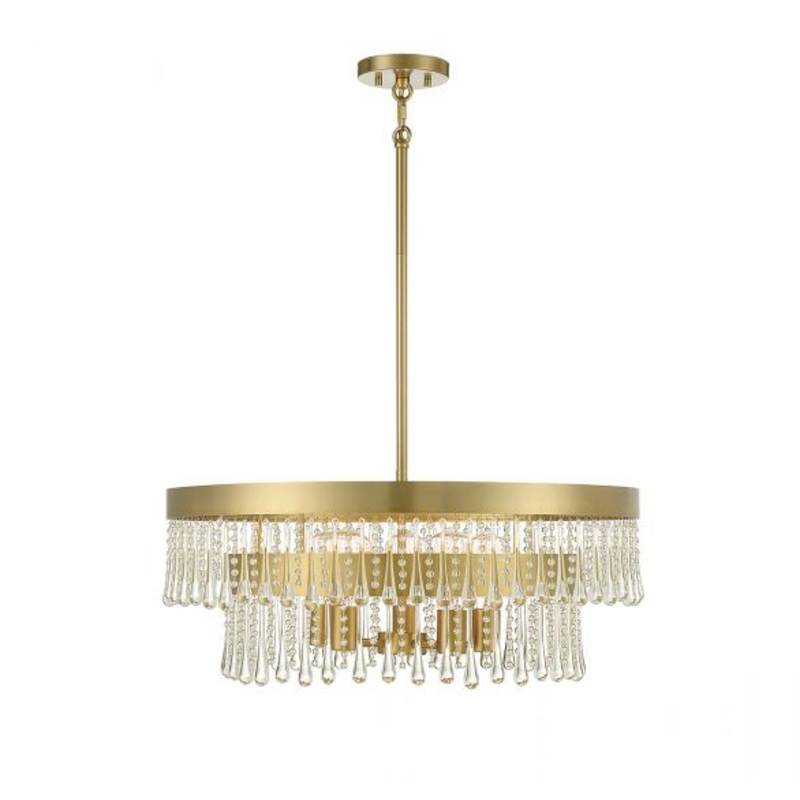 6-Light Pendant in Natural Brass - I58423339305