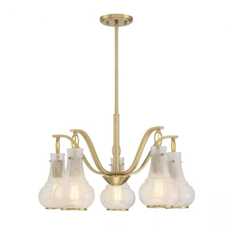 Adams 5-Light Chandelier in Warm Brass - I58423339332