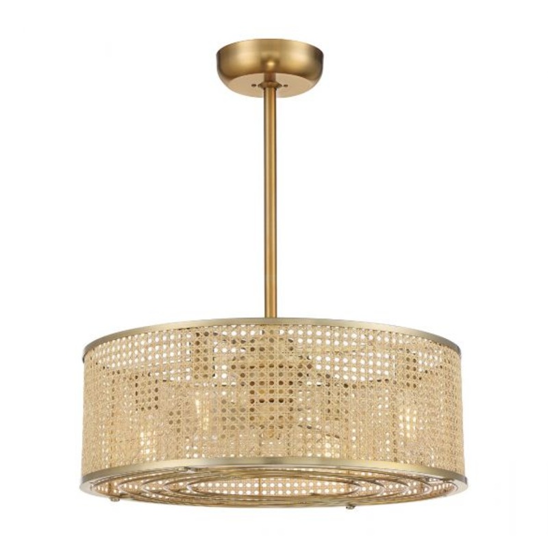 Astoria 4-Light Fan D'lier in Warm Brass - I58423339197