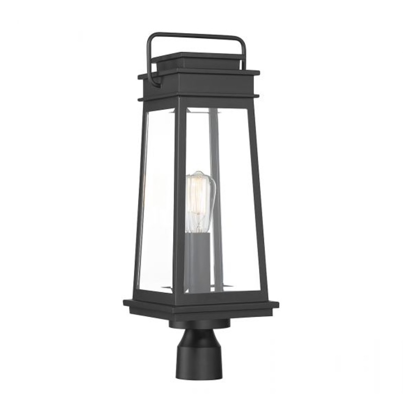 Boone 1-Light Outdoor Post Lantern in Matte Black - I58423339217