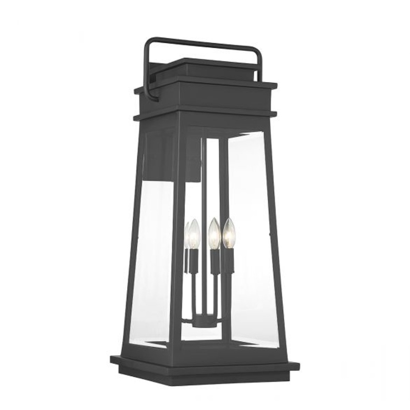 Boone 4-Light Outdoor Wall Lantern in Matte Black - I58423339219