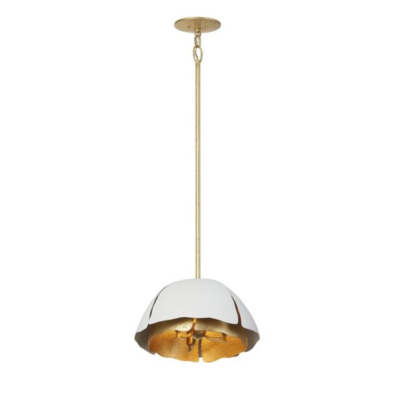Brewster 3-Light Pendant in Cavalier Gold with Royal White - I58423339226