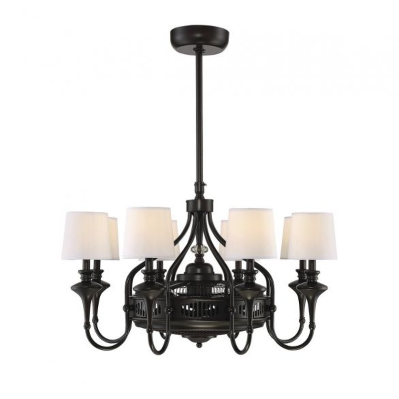 Brisa 8-Light Fan D'Lier in English Bronze - I58423339196