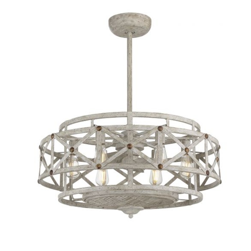 Colonade 6-Light Fan D'Lier in Provence with Gold Accents - I58423339202