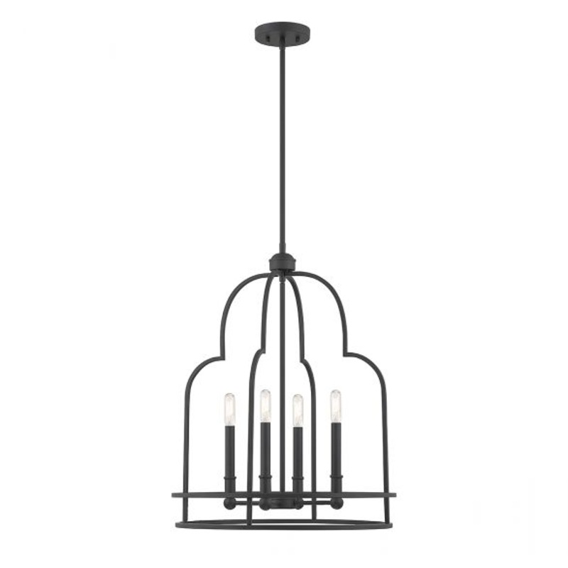 Diplomat 4-Light Pendant in Matte Black - I58423339261