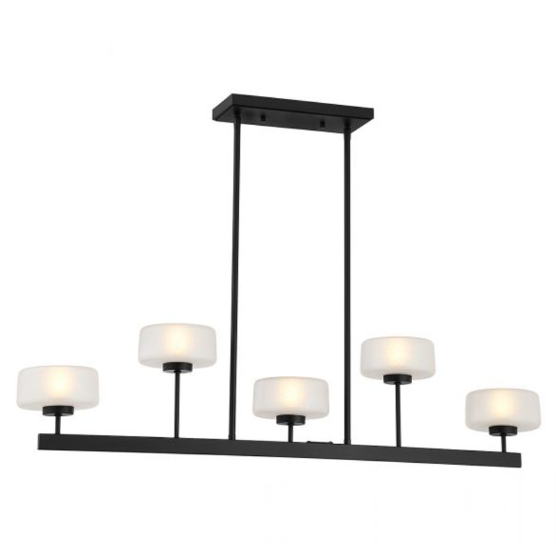 Falster 5-Light LED Linear Chandelier in Matte Black - I58423339356