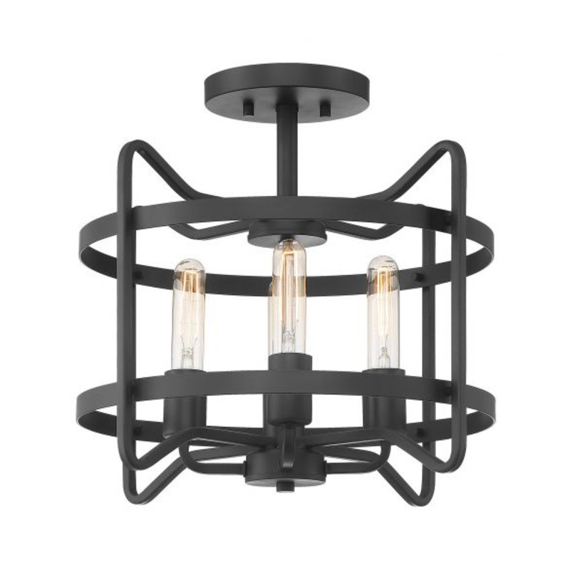 Kent 4-Light Ceiling Light in Matte Black - I58423339316