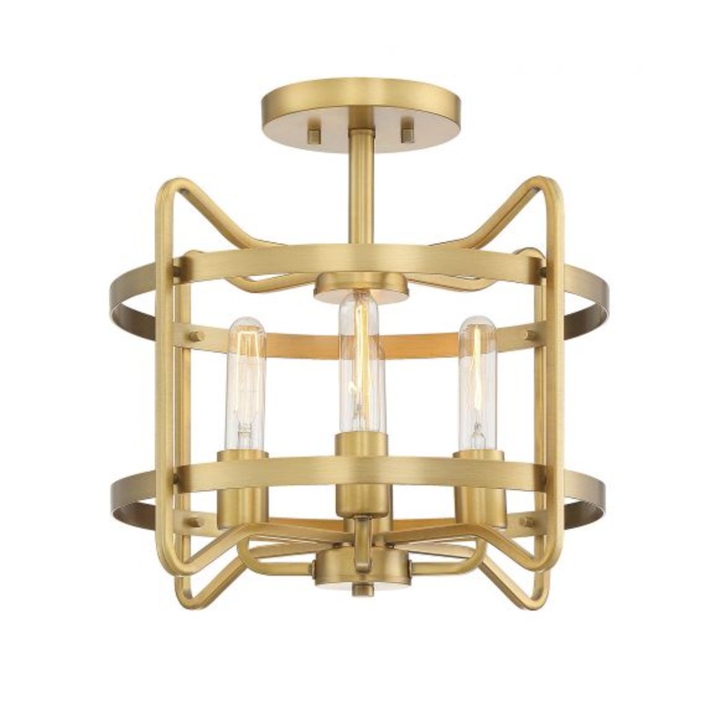 Kent 4-Light Ceiling Light in Warm Brass - I58423339314