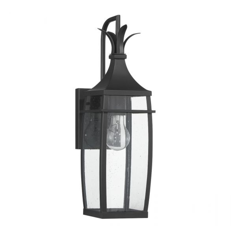 Montpelier 1-Light Outdoor Wall Lantern in Matte Black - I58423339223