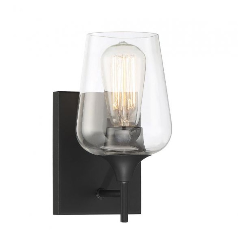 Octave 1-Light Wall Sconce in Matte Black - I58423339391