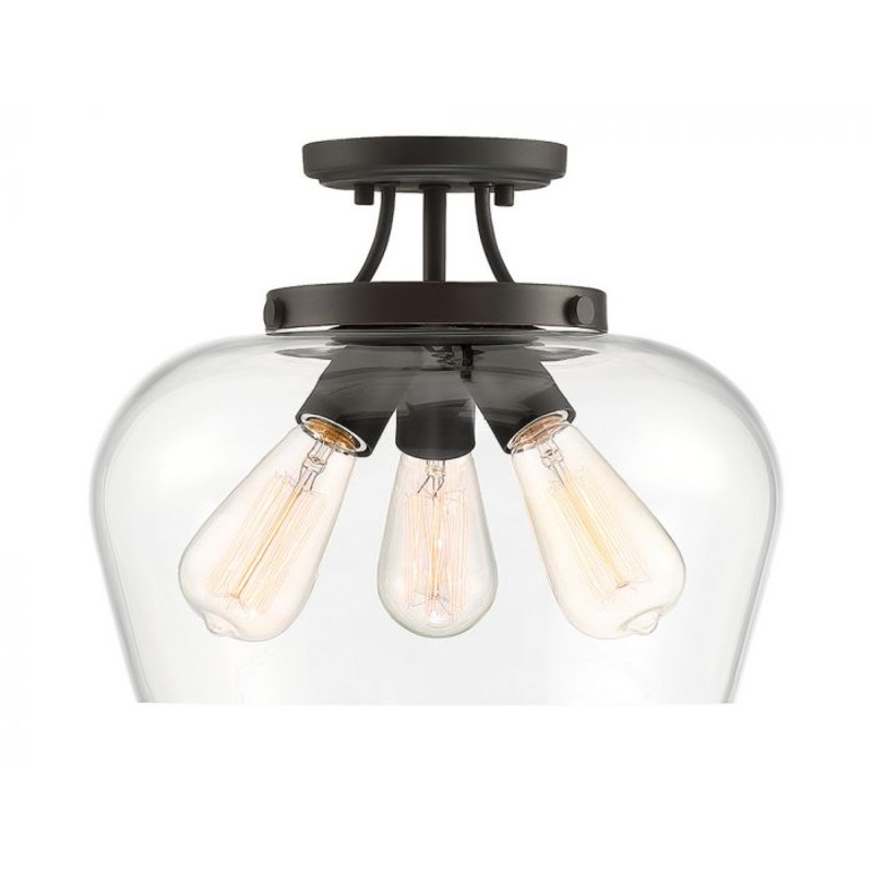 Octave 3-Light Ceiling Light in English Bronze - I58423339360