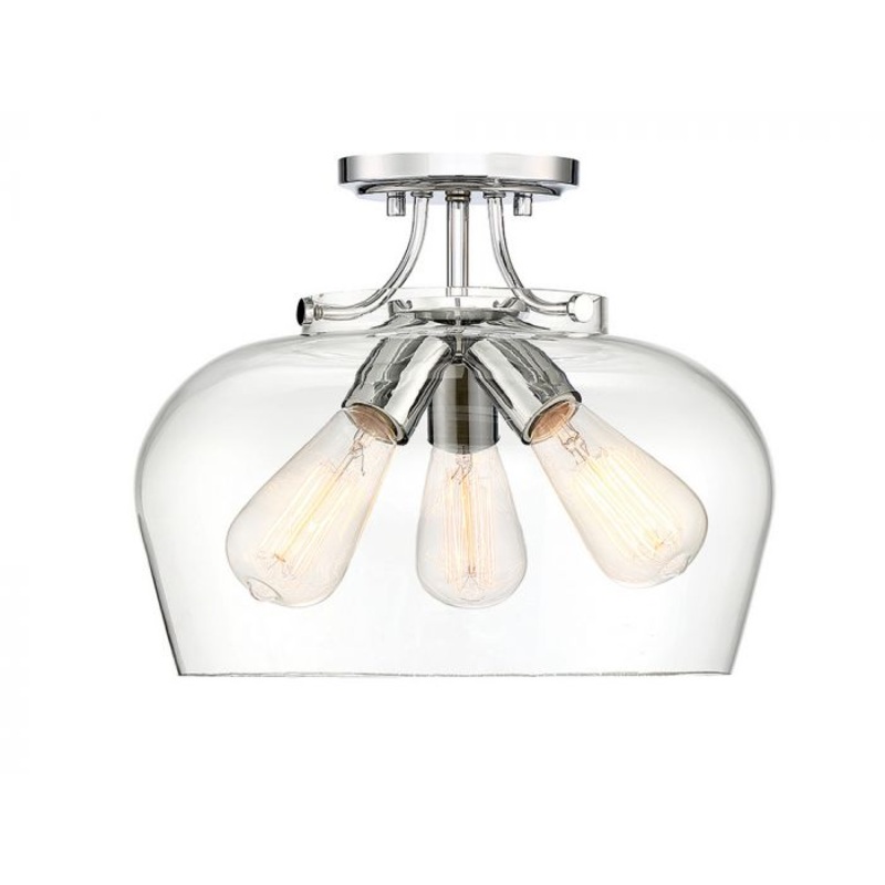 Octave 3-Light Ceiling Light in Polished Chrome - I58423339376