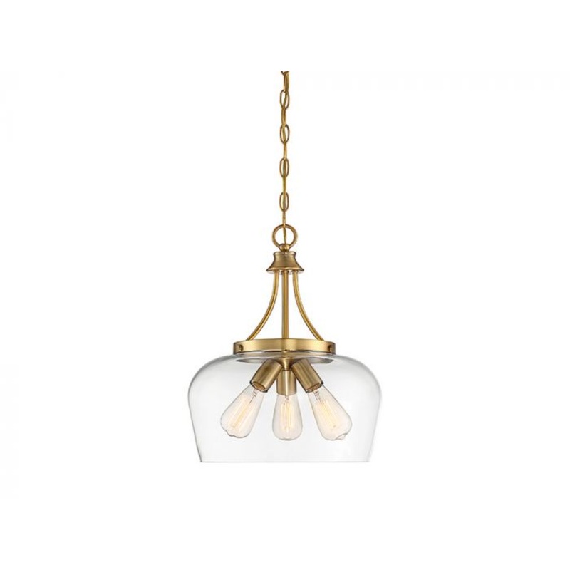 Octave 3-Light Pendant in Warm Brass - I58423339374