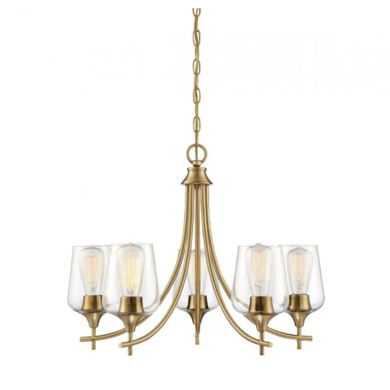 Octave 5-Light Chandelier in Warm Brass - I58423339369