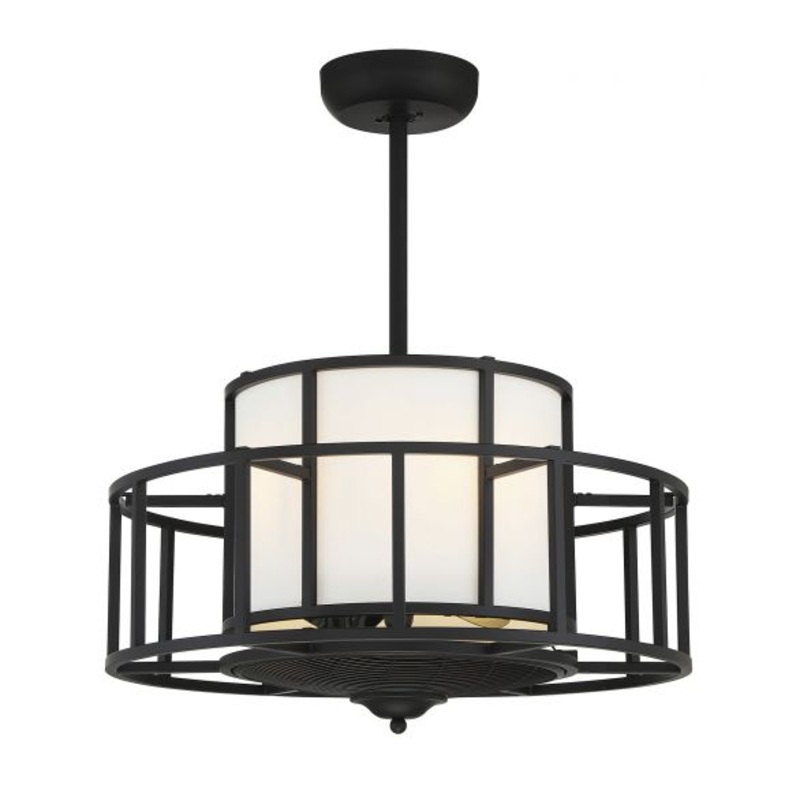 Oslo 4-Light Fan D'Lier in Matte Black - I58423339193