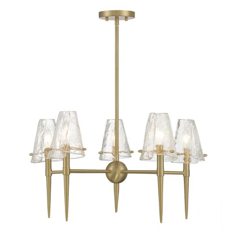 Shellbourne 5-Light Chandelier in Warm Brass - I58423339329
