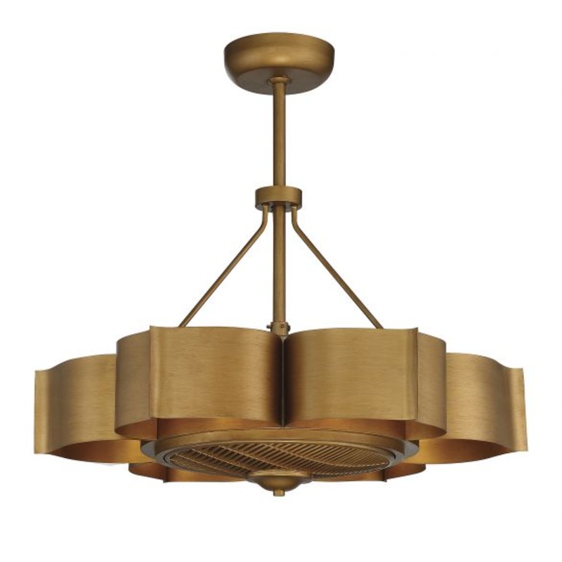 Stockholm 6-Light Fan D'Lier in Gold Patina - I58423339203