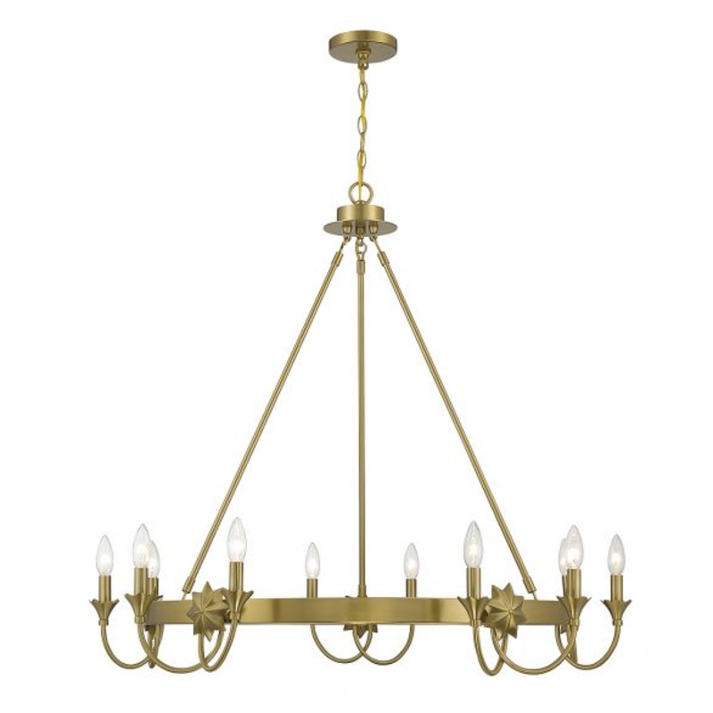 Sullivan 10-Light Chandelier in Warm Brass - I58423339331
