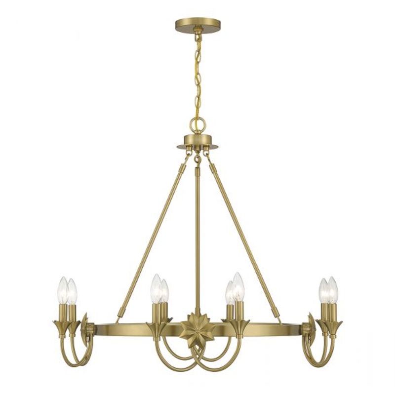 Sullivan 8-Light Chandelier in Warm Brass - I58423339344