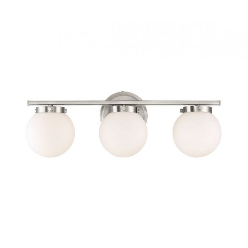 3-Light Bathroom Vanity Light in Brushed Nickel - I58423339035