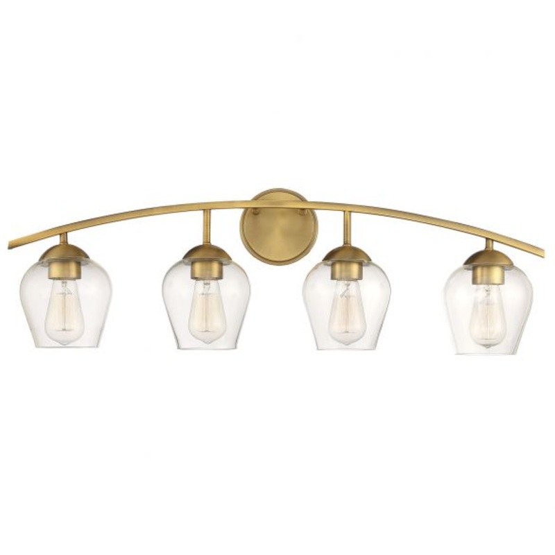 4-Light Bathroom Vanity Light in Natural Brass - I58423339031