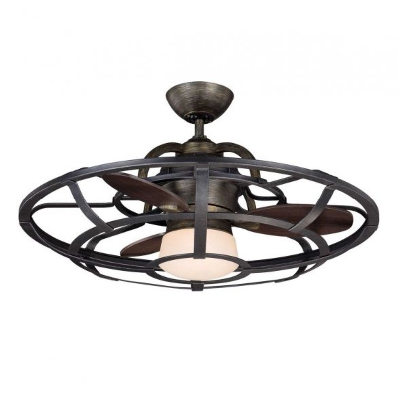 Alsace LED Fan D'Lier in Reclaimed Wood - I58423339086