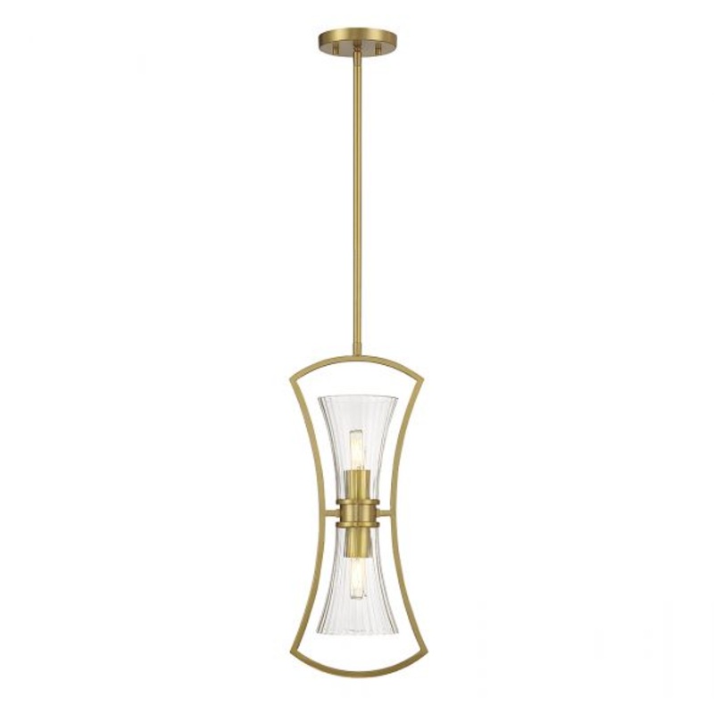 Bennington 2-Light Pendant in Warm Brass - I58423339062