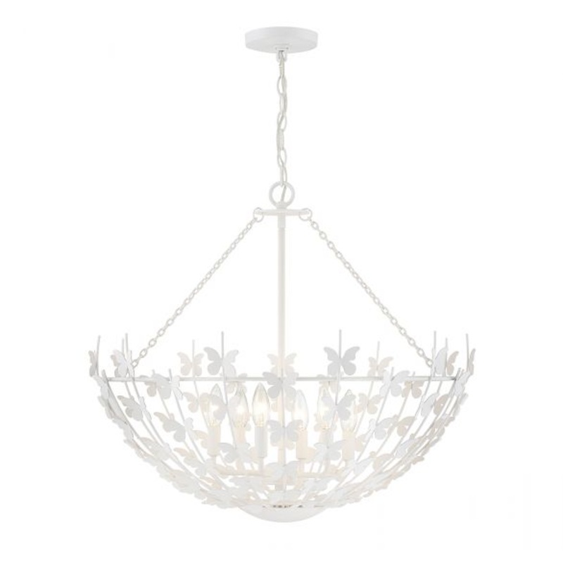 Birch 6-Light Pendant in Bisque White - I58423339043