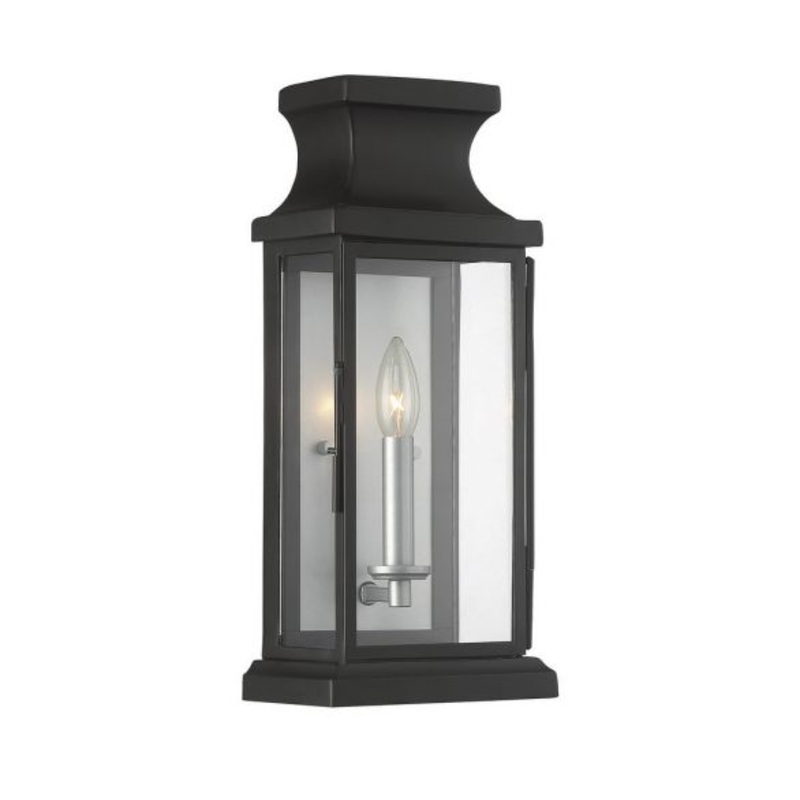 Brooke 1-Light Outdoor Wall Lantern in Matte Black - I58423339013
