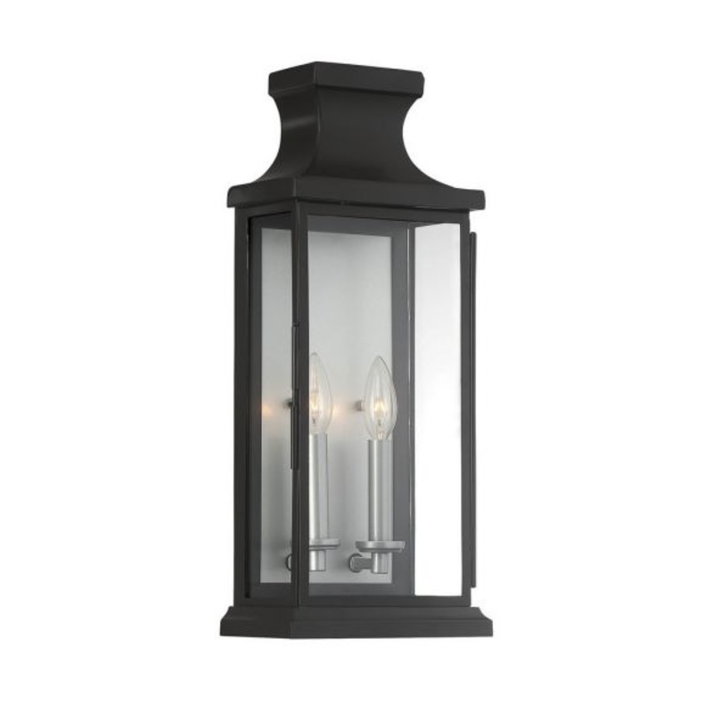 Brooke 2-Light Outdoor Wall Lantern in Matte Black - I58423339016