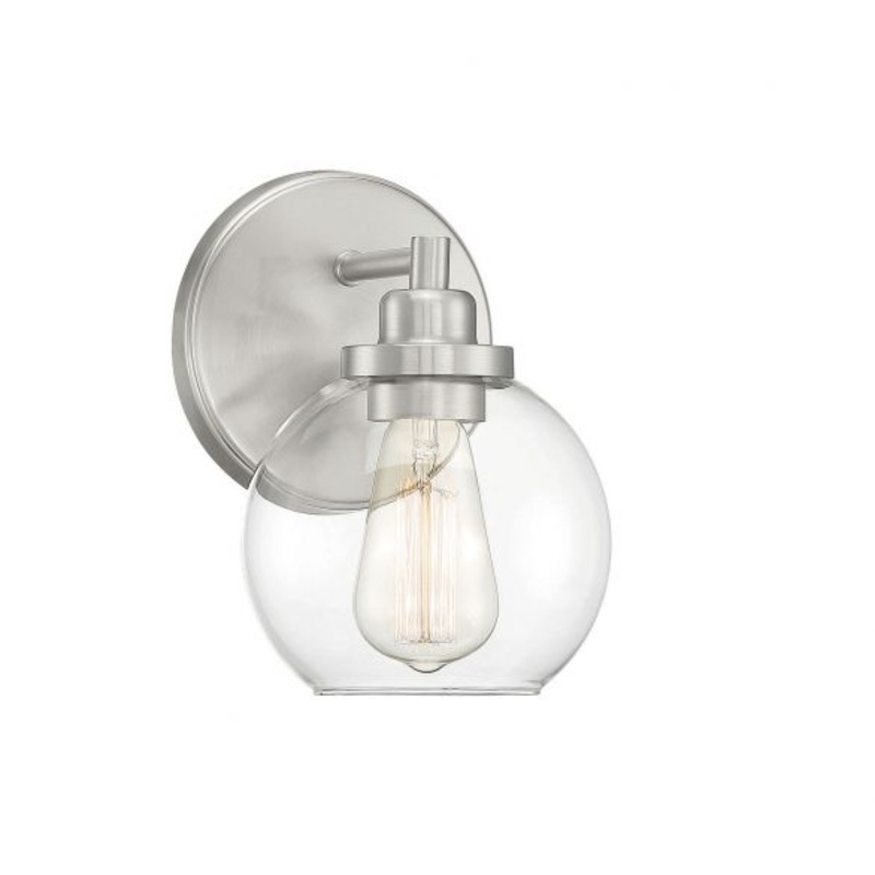 Carson 1-Light Bathroom Vanity Light in Satin Nickel - I58423339117