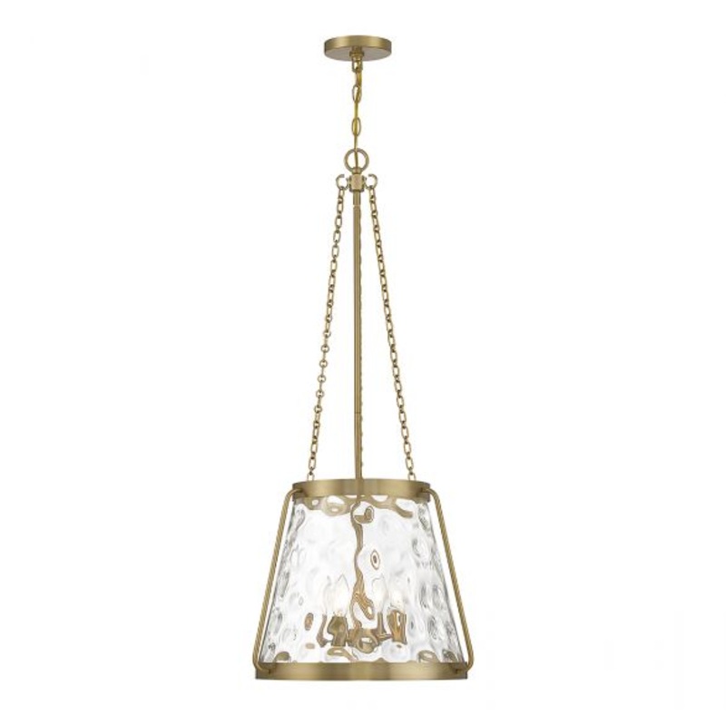 Crawford 4-Light Pendant in Warm Brass - I58423339136