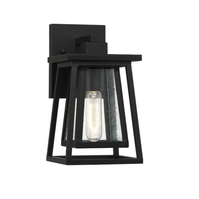 Denver 1-Light Outdoor Wall Lantern in Matte Black - I58423339097
