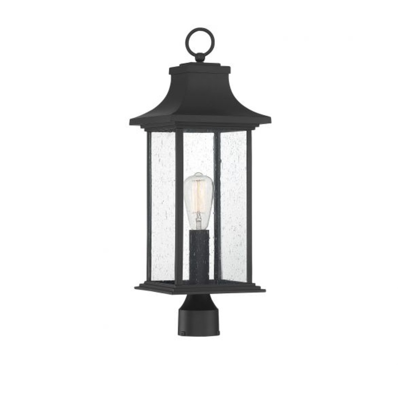 Hancock 1-Light Outdoor Post Lantern in Matte Black - I58423339026