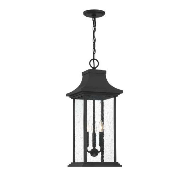 Hancock 3-Light Outdoor Hanging Lantern in Matte Black - I58423339008