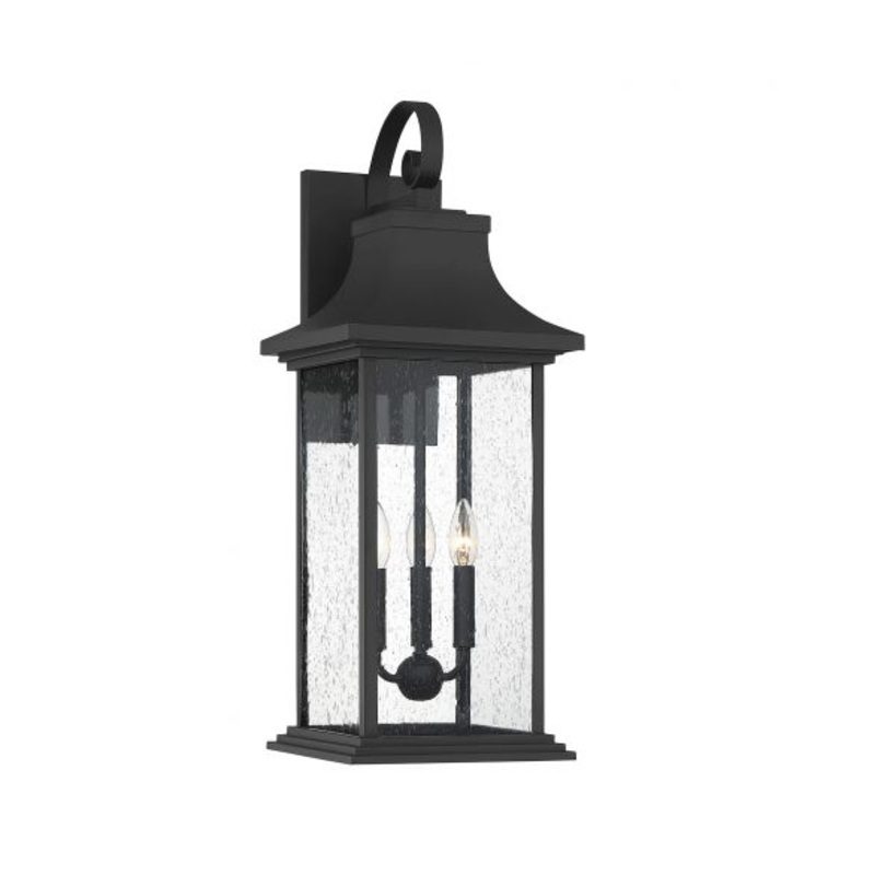 Hancock 3-Light Outdoor Wall Lantern in Matte Black - I58423339009